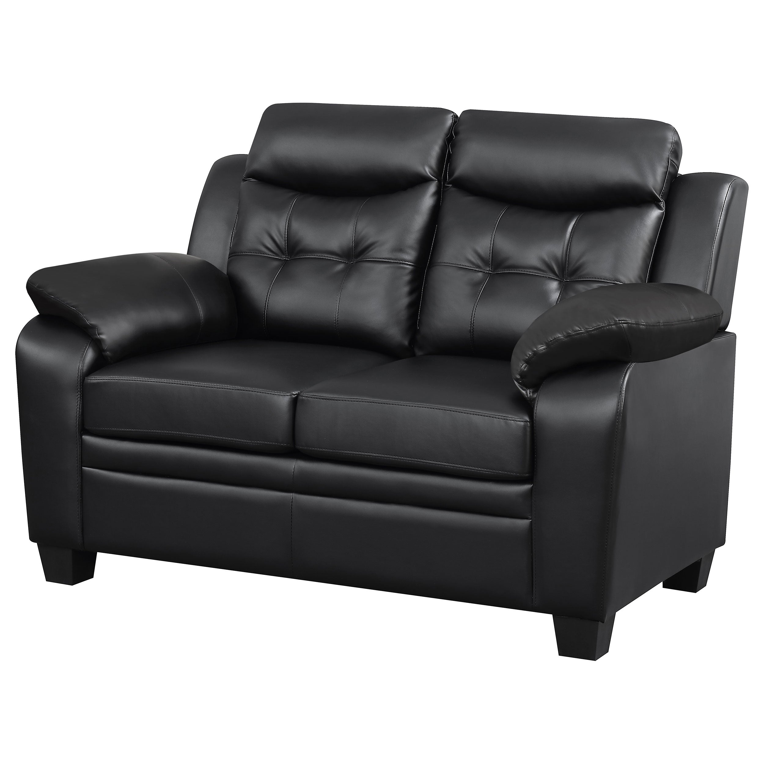 Finley Tufted Upholstered Loveseat Black