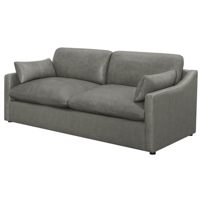 Grayson Sloped Arm Upholstered Sofa Grey