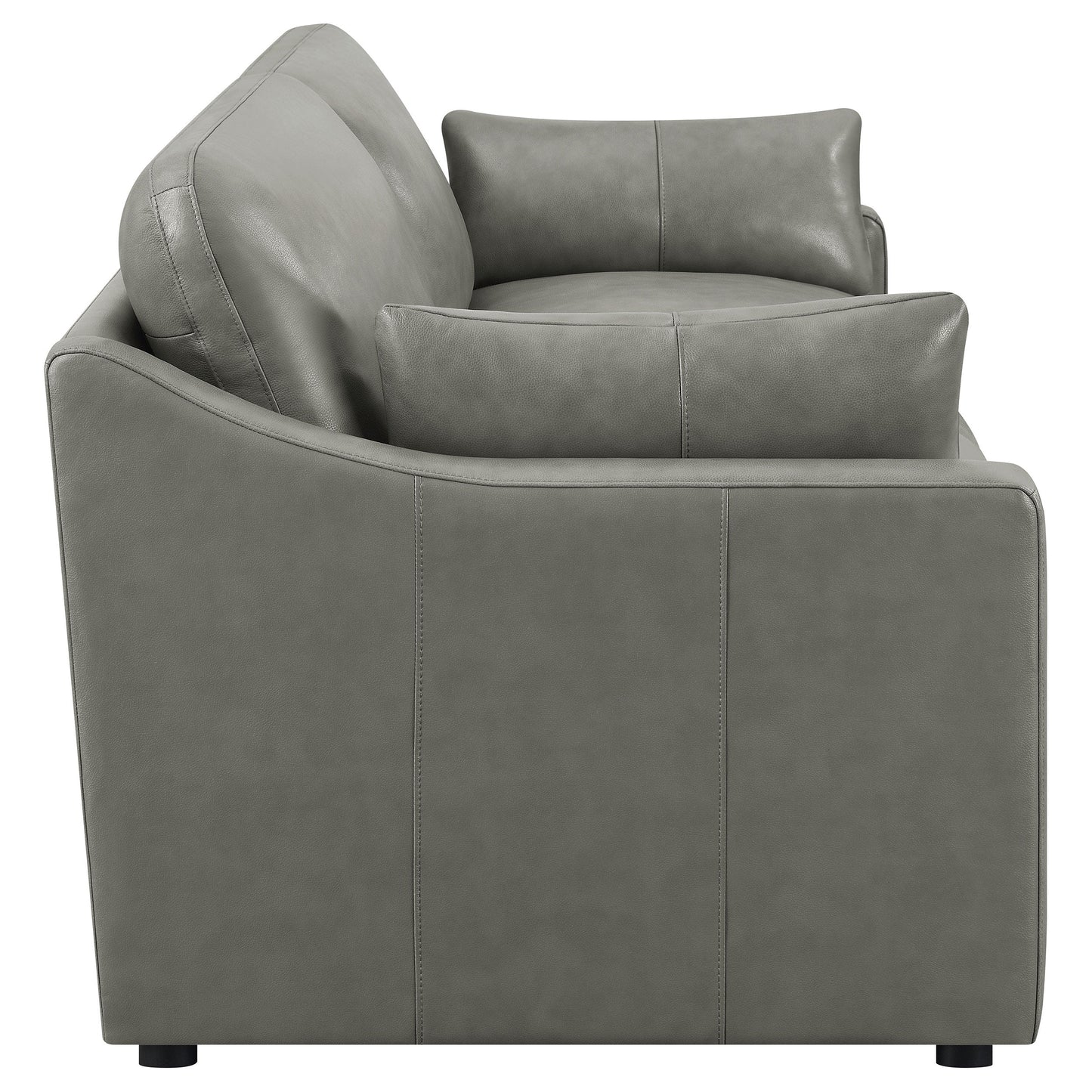 Grayson Sloped Arm Upholstered Sofa Grey