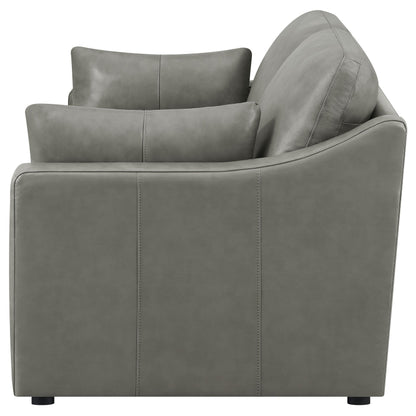 Grayson Sloped Arm Upholstered Loveseat Grey