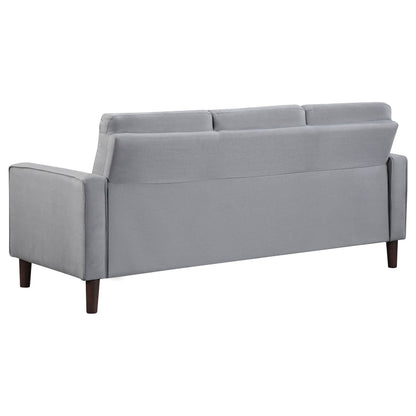 Bowen Upholstered Track Arms Tufted Sofa Grey