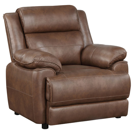 Ellington Upholstered Padded Arm Accent Chair Dark Brown