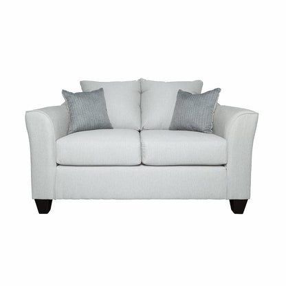 Salizar Upholstered Track Arm Fabric Loveseat Grey Mist