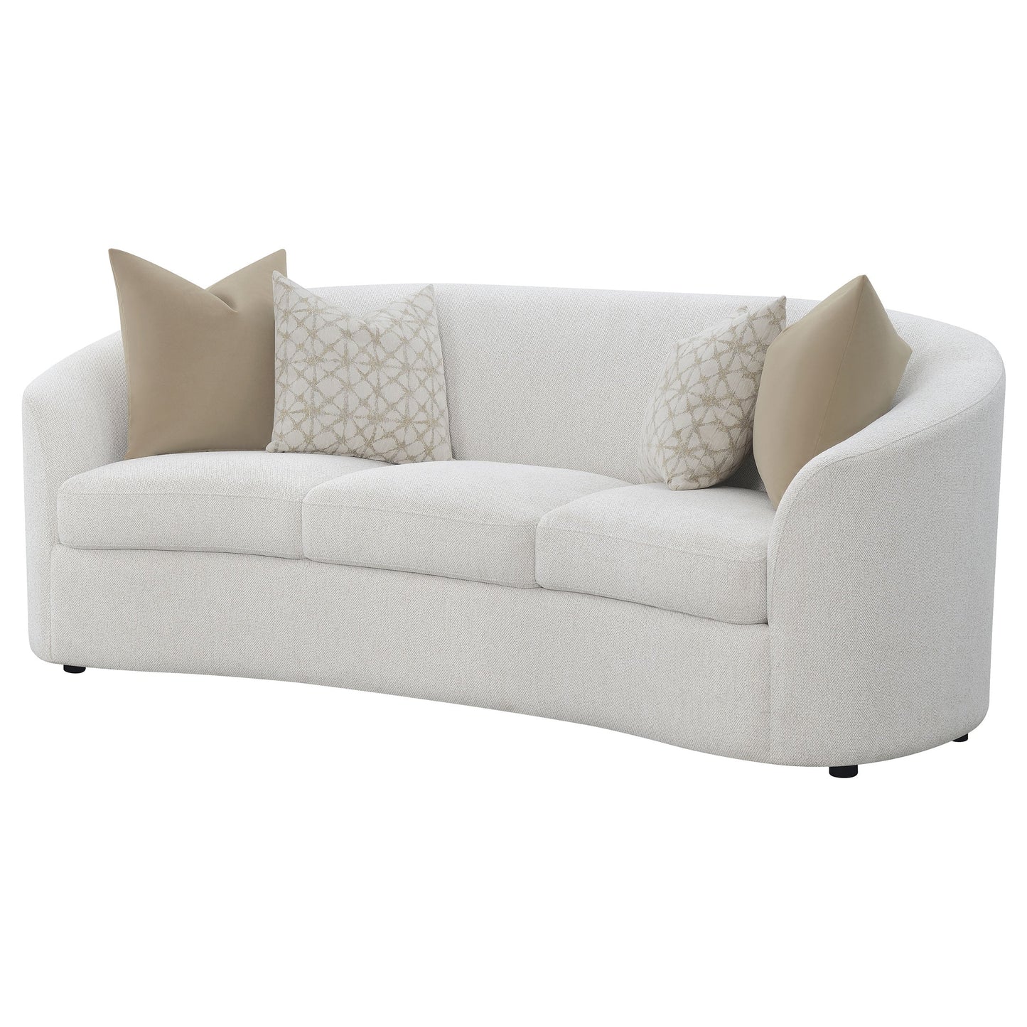 Rainn Upholstered Tight Back Sofa Latte