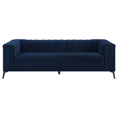 Chalet Tuxedo Arm Sofa Blue