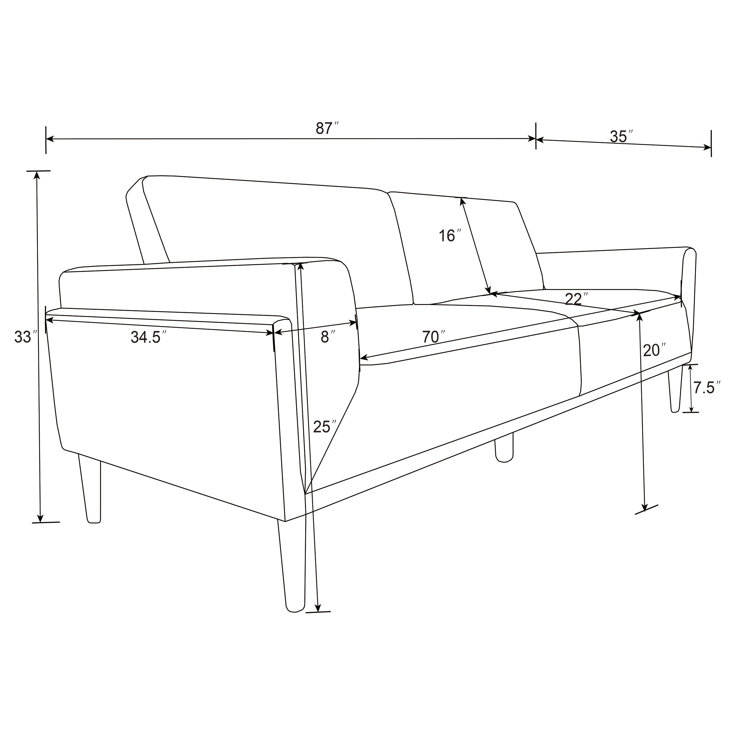 Rilynn 2-piece Upholstered Track Arms Sofa Set Brown