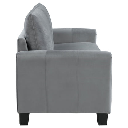 Davis  Upholstered Rolled Arm Sofa Grey