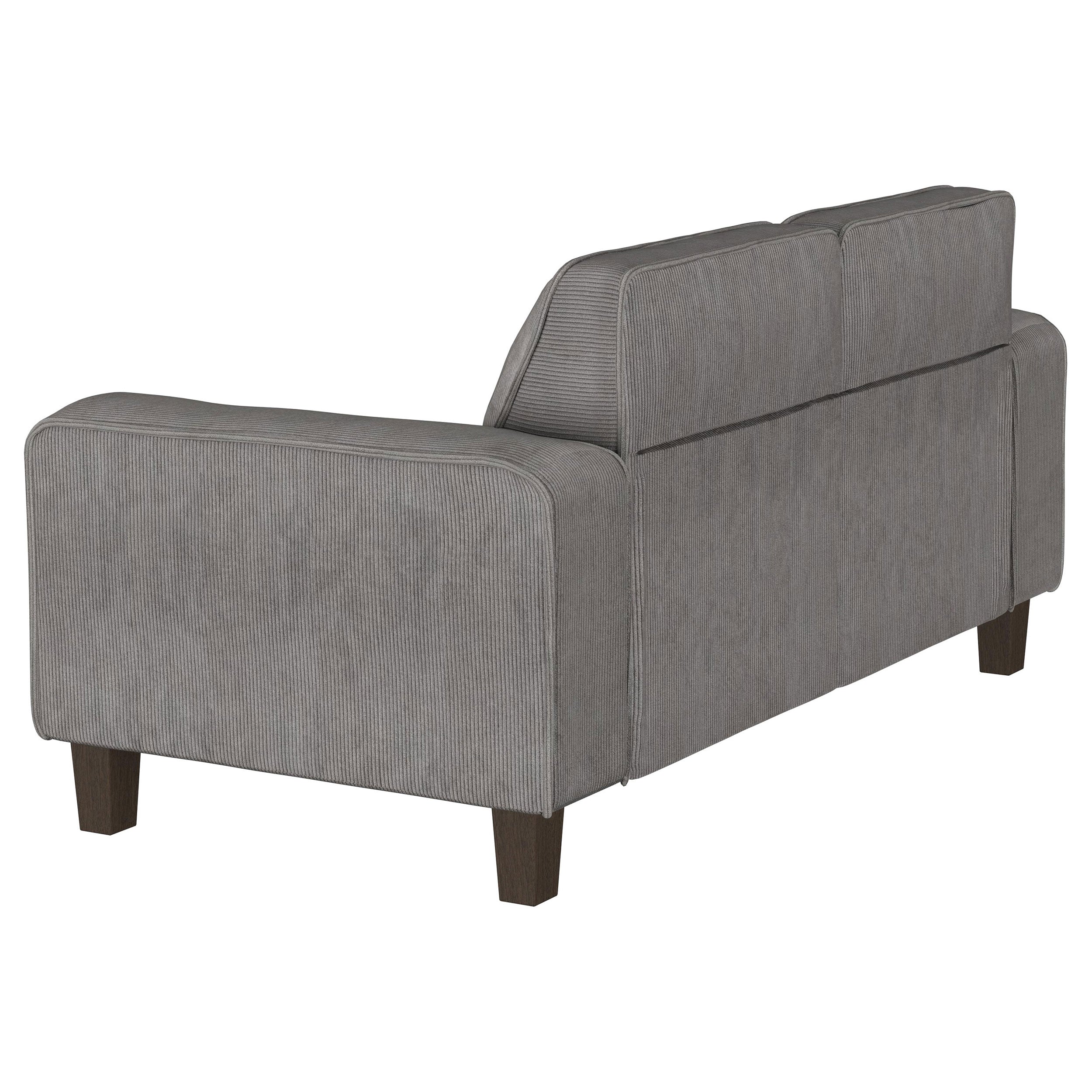 Deerhurst Upholstered Track Arm Tufted Loveseat Charcoal