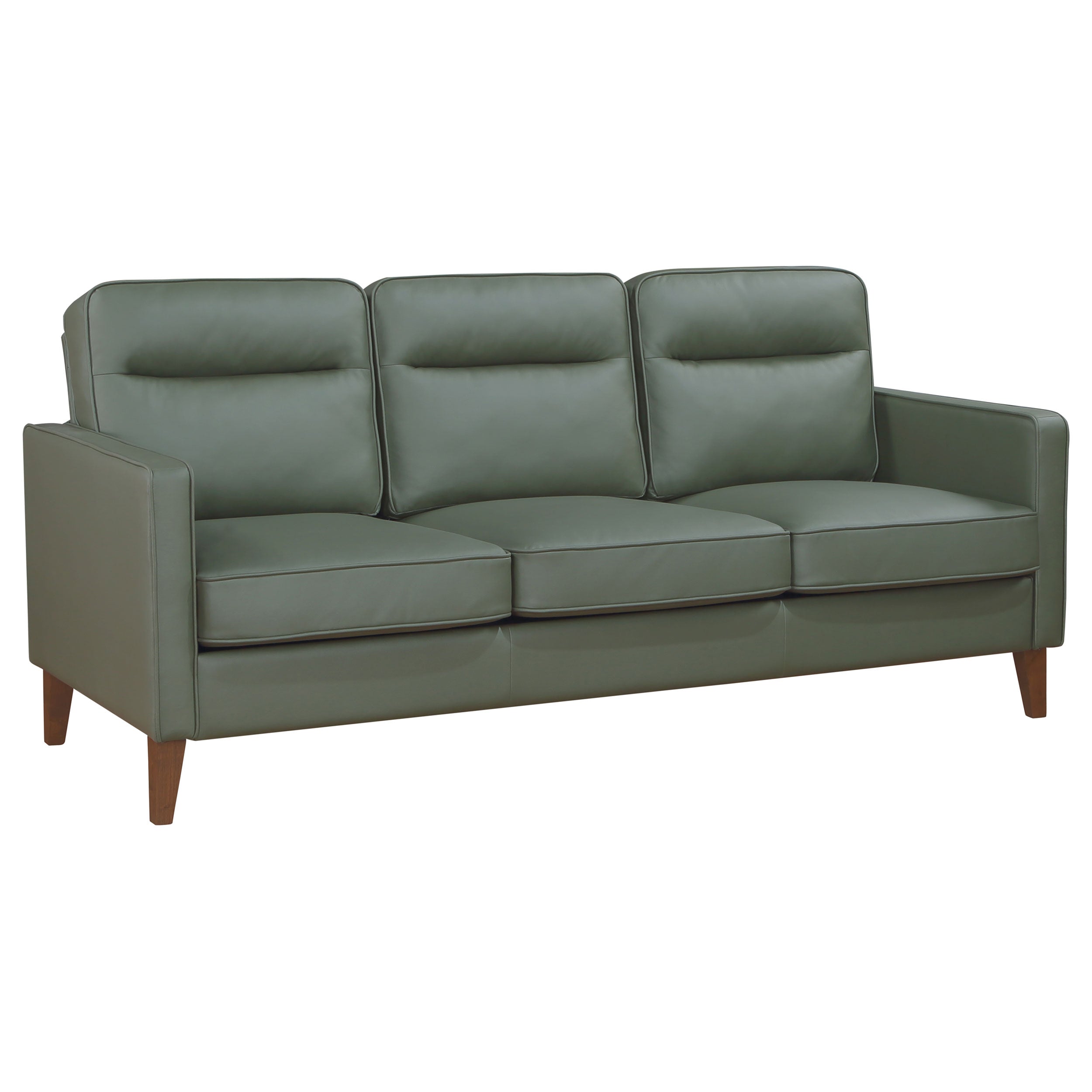 Jonah 2-piece Upholstered Track Arm Sofa Set Green