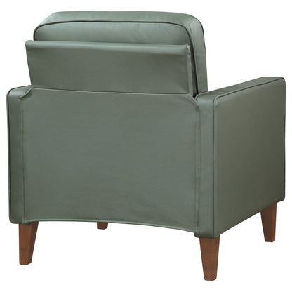 Jonah Upholstered Track Arm Accent Club Chair Green