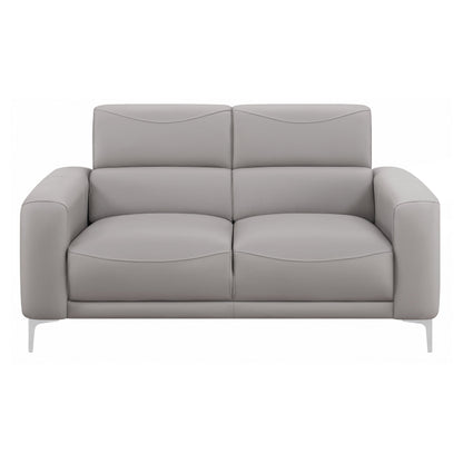 Glenmark Track Arm Upholstered Loveseat Taupe