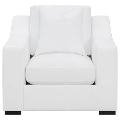 Ashlyn Upholstered Sloped Arms Chair White