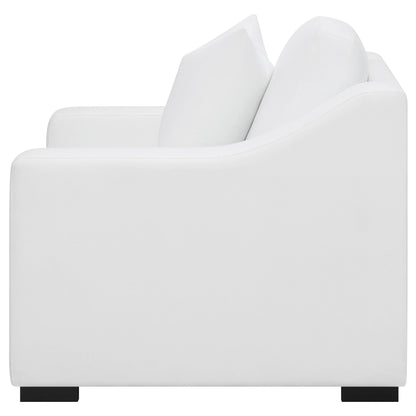 Ashlyn Upholstered Sloped Arms Chair White