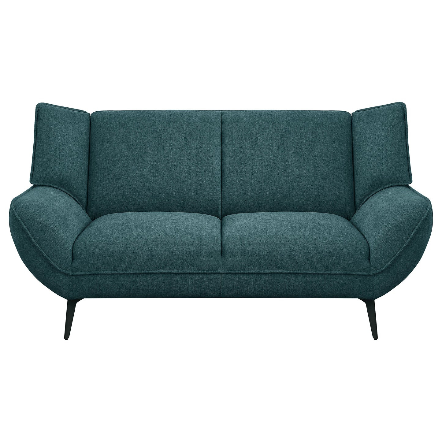 Coaster Acton Upholstered Flared Arm Loveseat Teal Blue Default Title