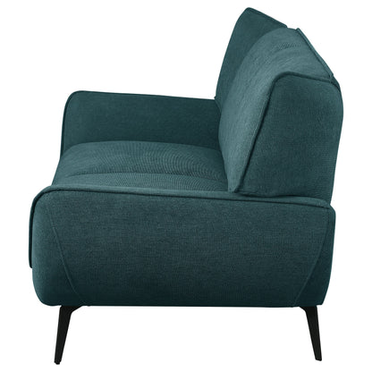 Coaster Acton Upholstered Flared Arm Loveseat Teal Blue Default Title