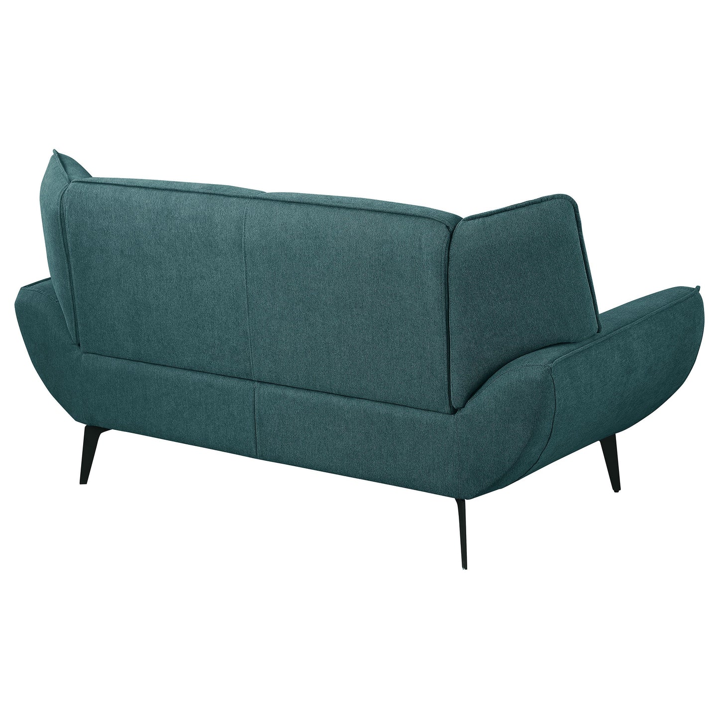 Coaster Acton Upholstered Flared Arm Loveseat Teal Blue Default Title