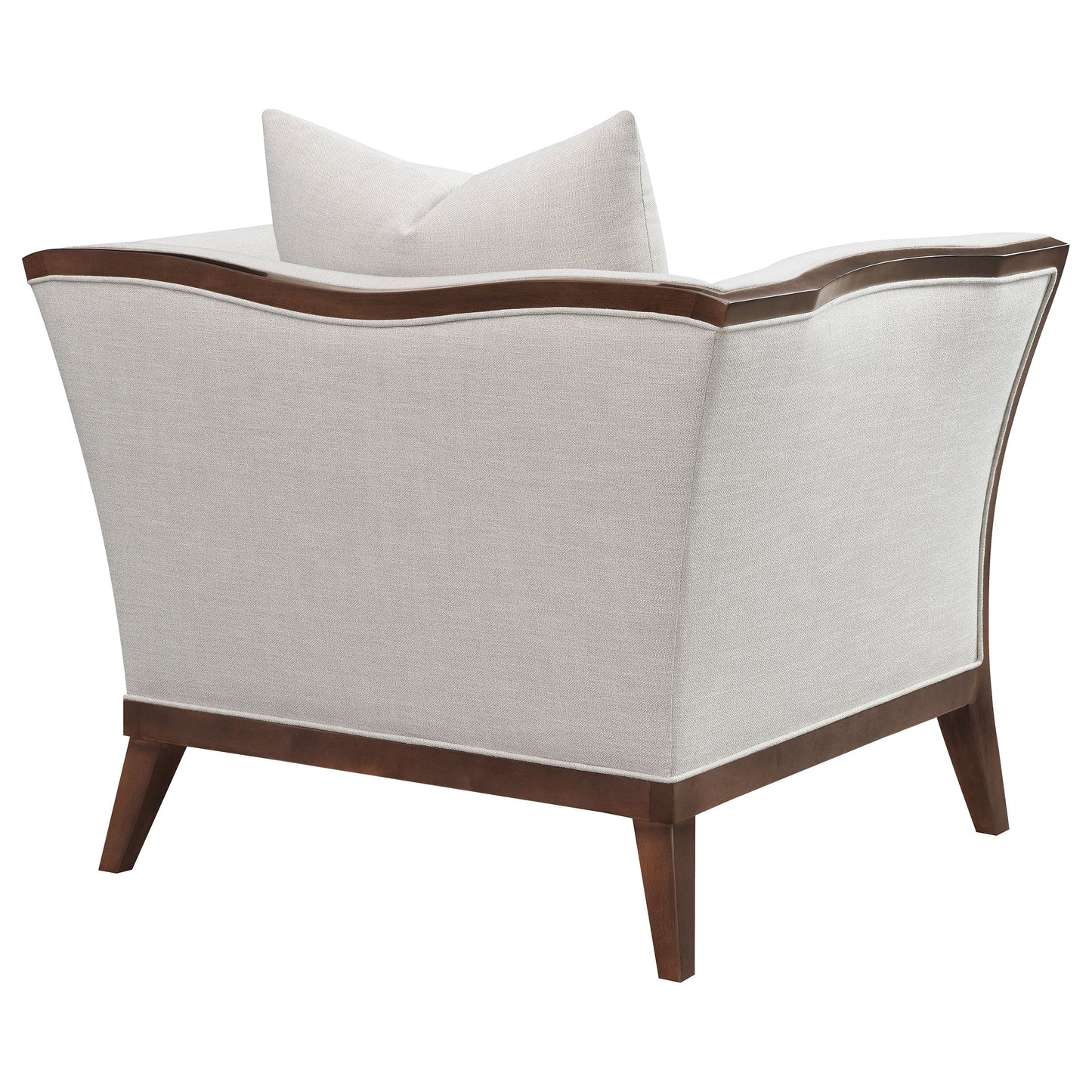 Lorraine Upholstered Chair with Flared Arms Beige