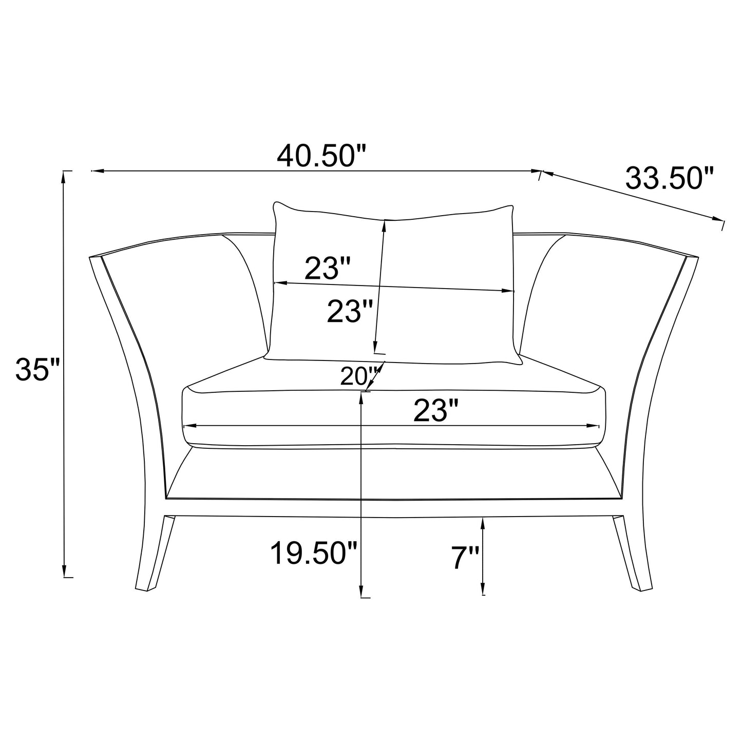 Lorraine Upholstered Chair with Flared Arms Beige