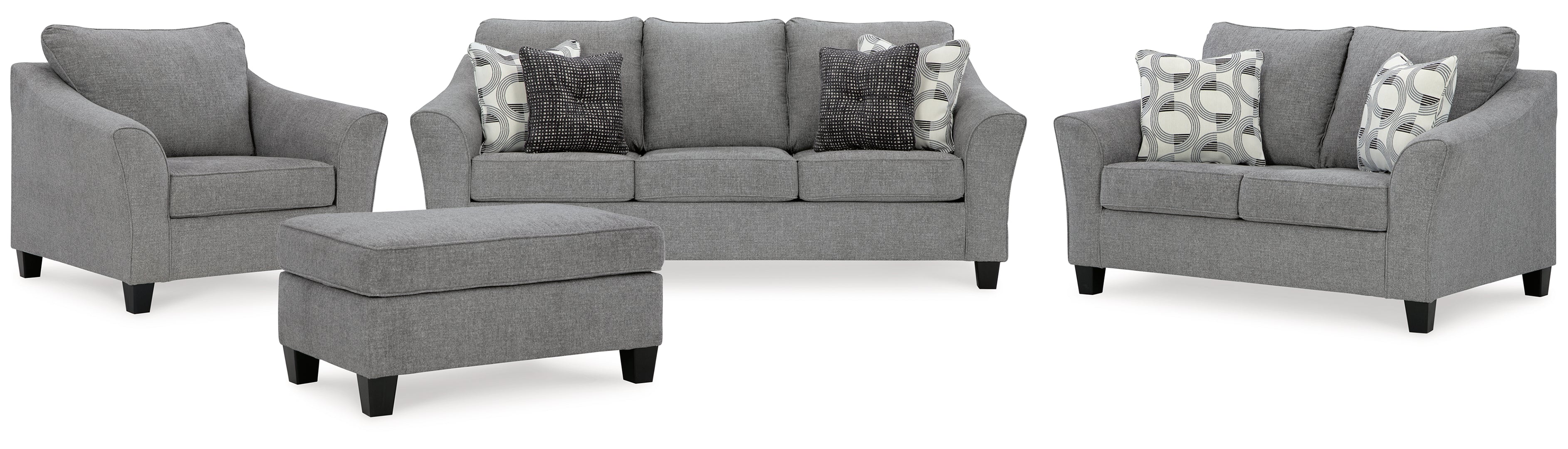 Mathonia Sofa, Loveseat, Chair and Ottoman