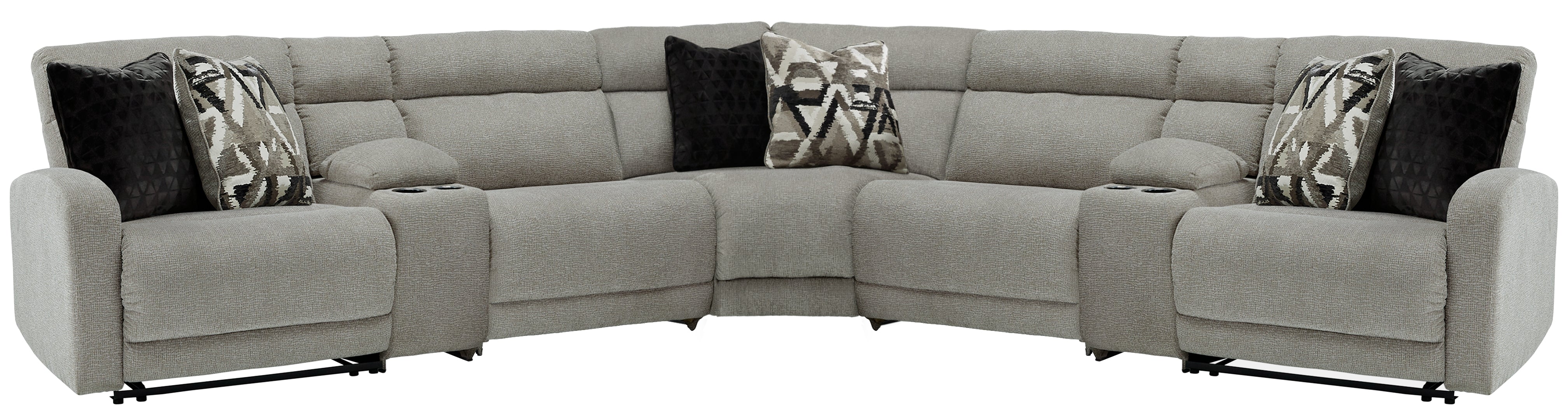 5-Piece Power Reclining Sectional with Chaise