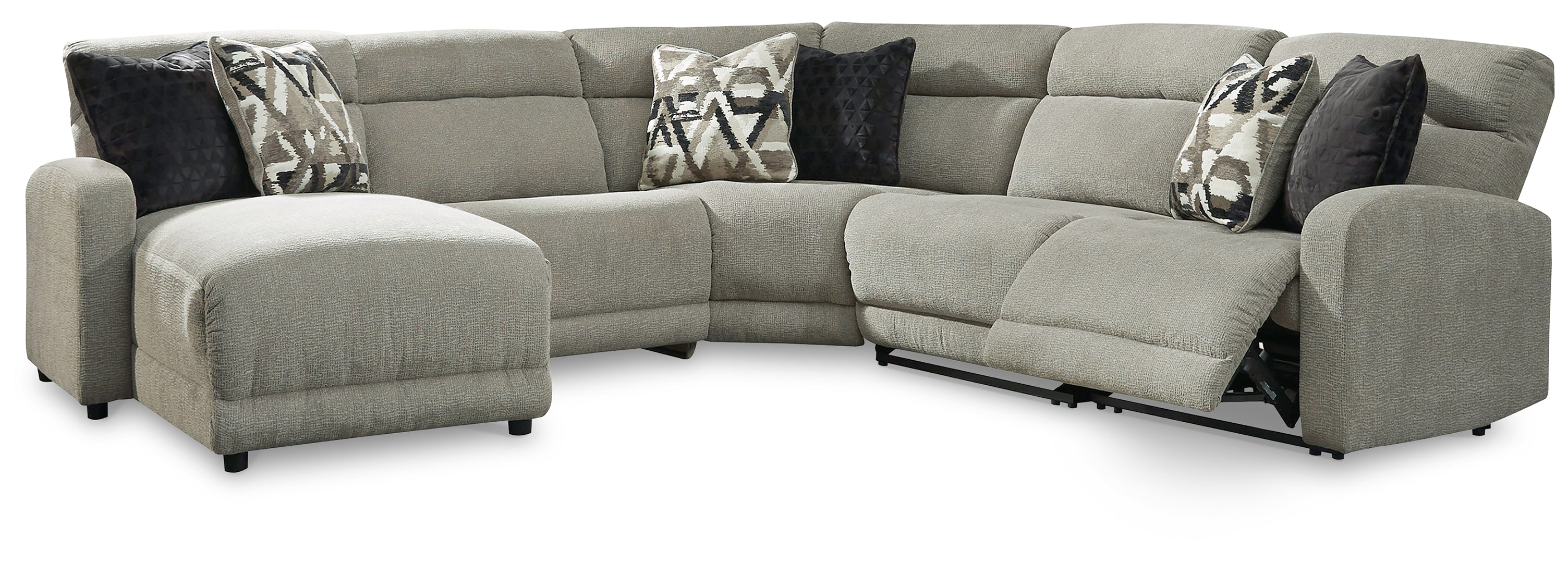 5-Piece Power Reclining Sectional with Chaise