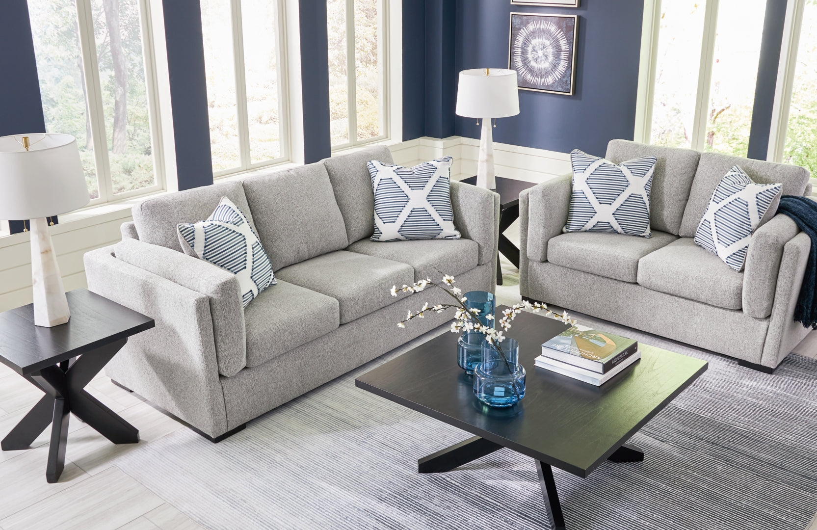 Evansley Sofa, Loveseat, Chair and Ottoman