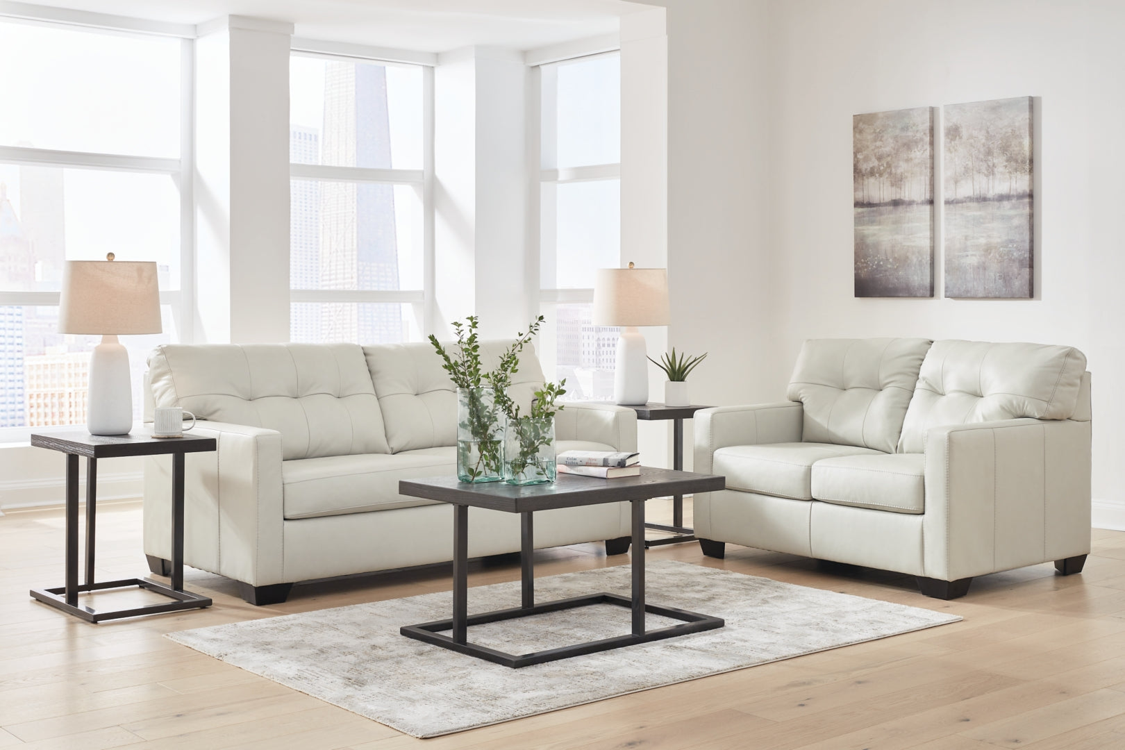 Belziani Sofa, Loveseat, Chair and Ottoman