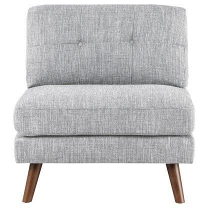 Churchill Button Tufted Armless Chair Grey