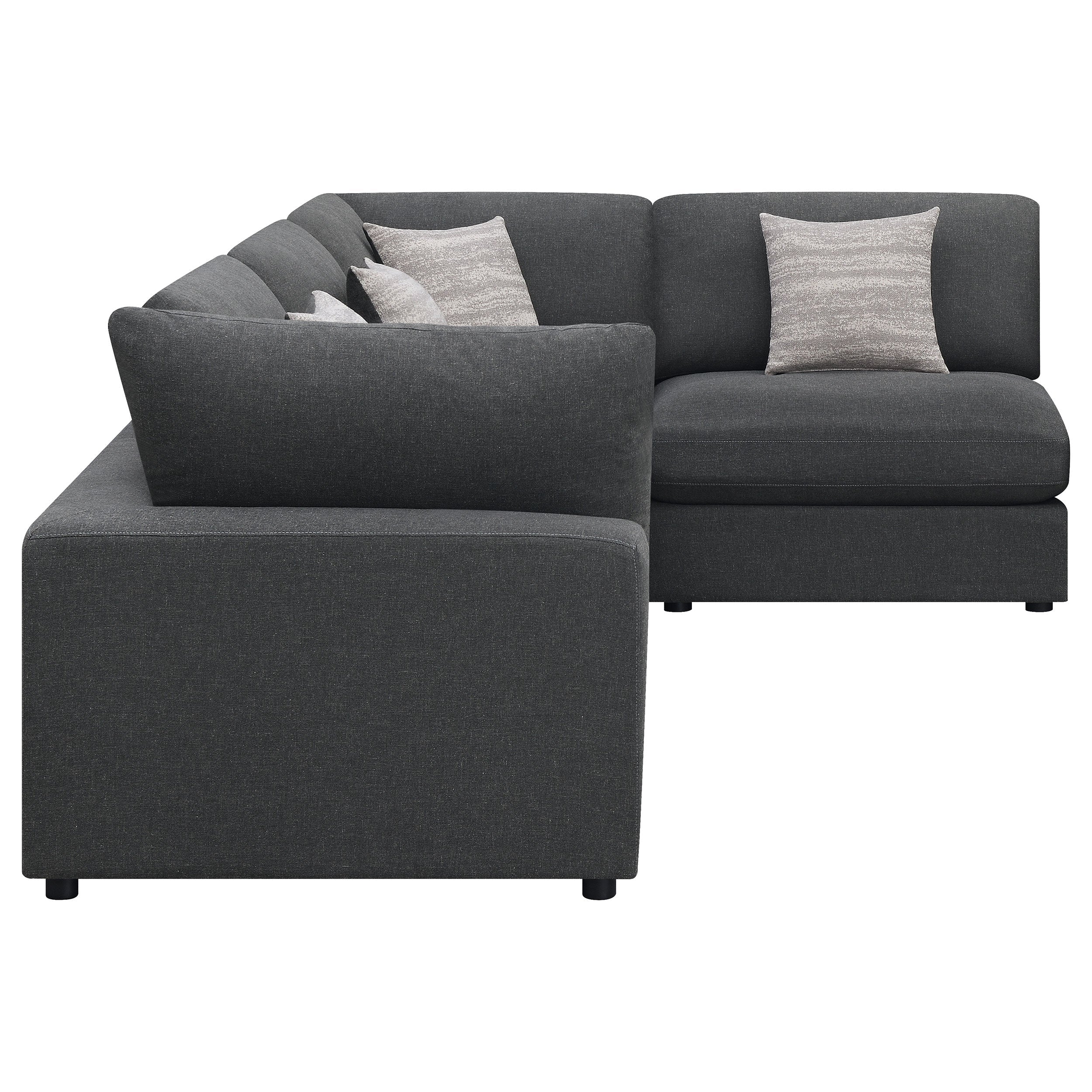 Serene  Upholstered Modular Sectional Charcoal