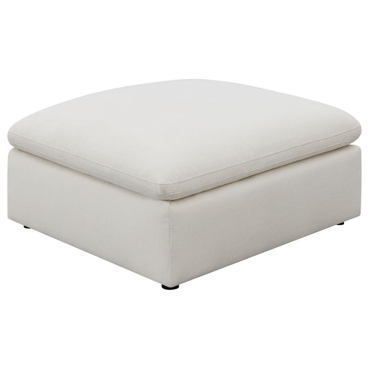 Hobson Cushion Seat Ottoman Off-White