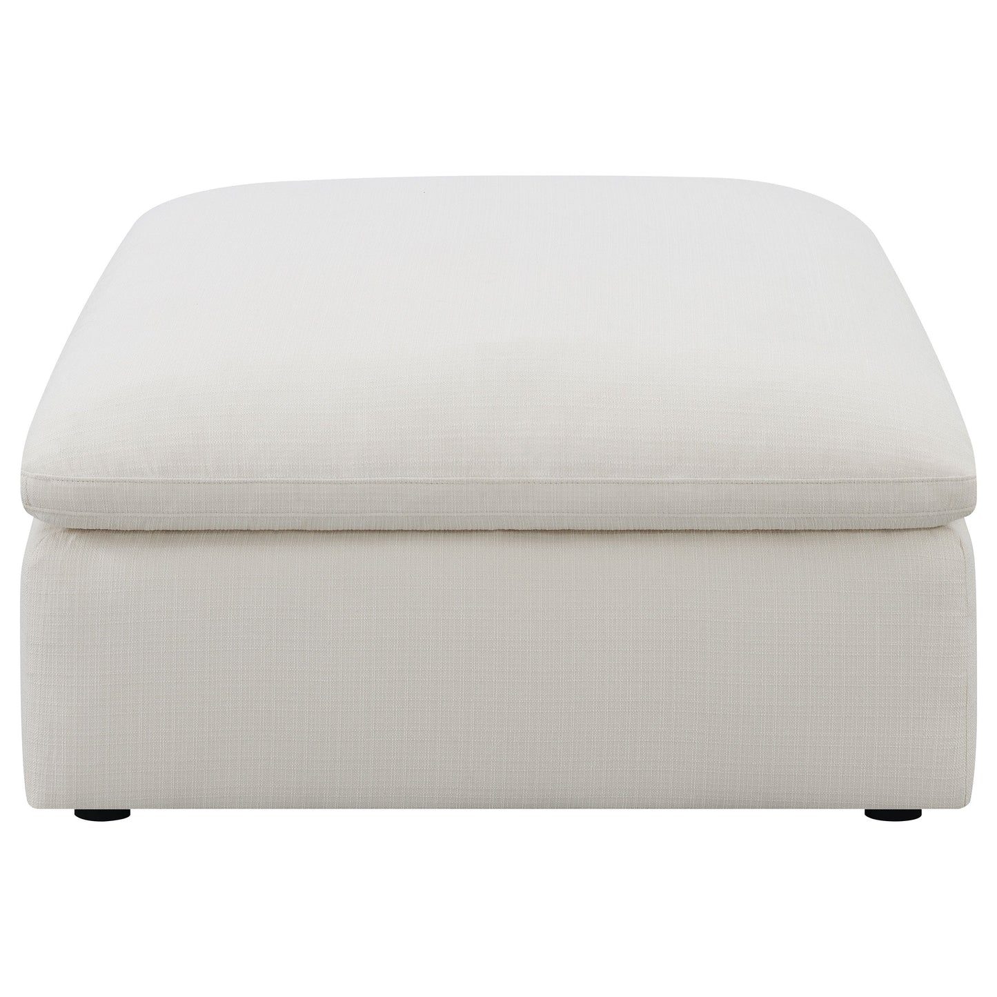 Hobson Cushion Seat Ottoman Off-White