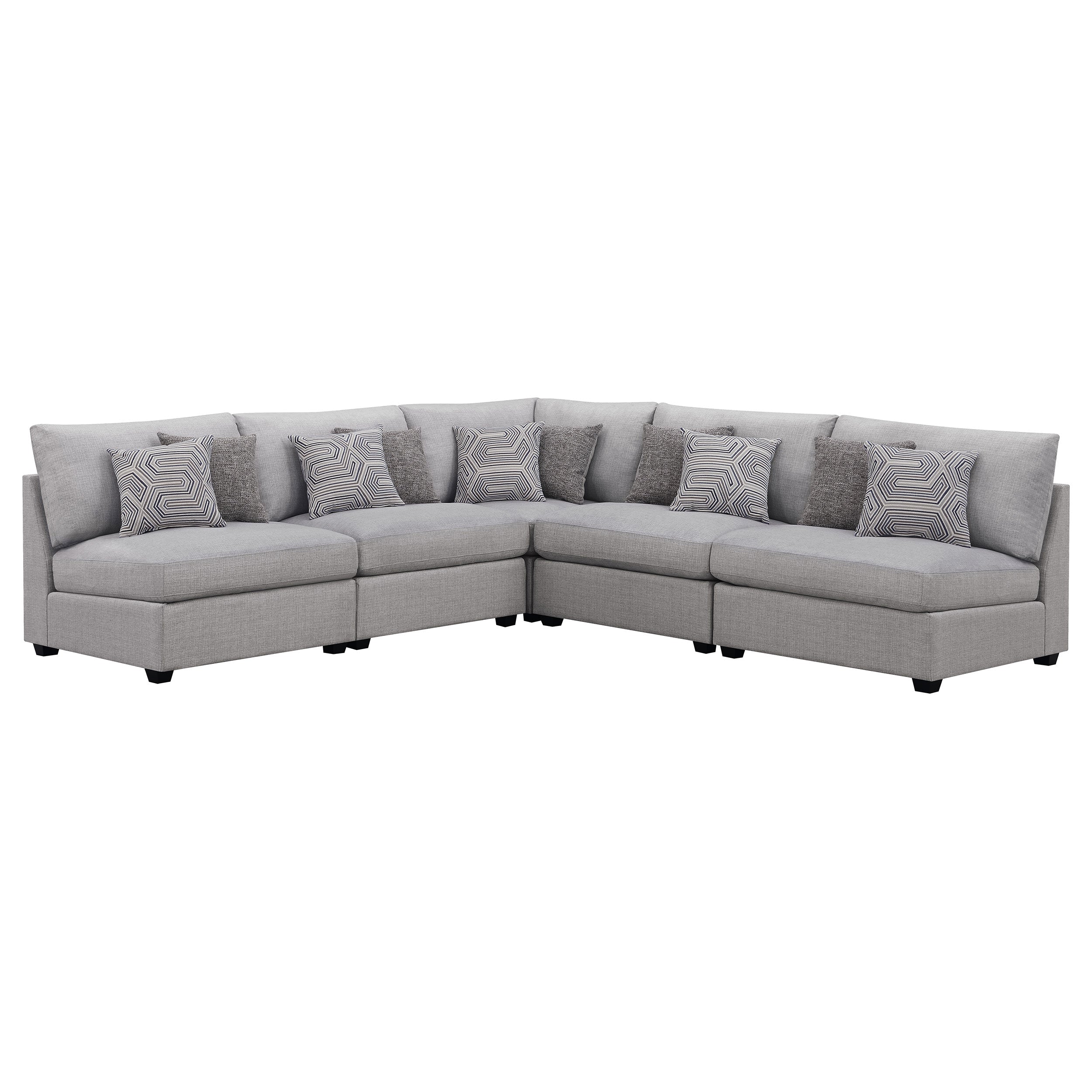 Cambria  Upholstered Modular Sectional Grey