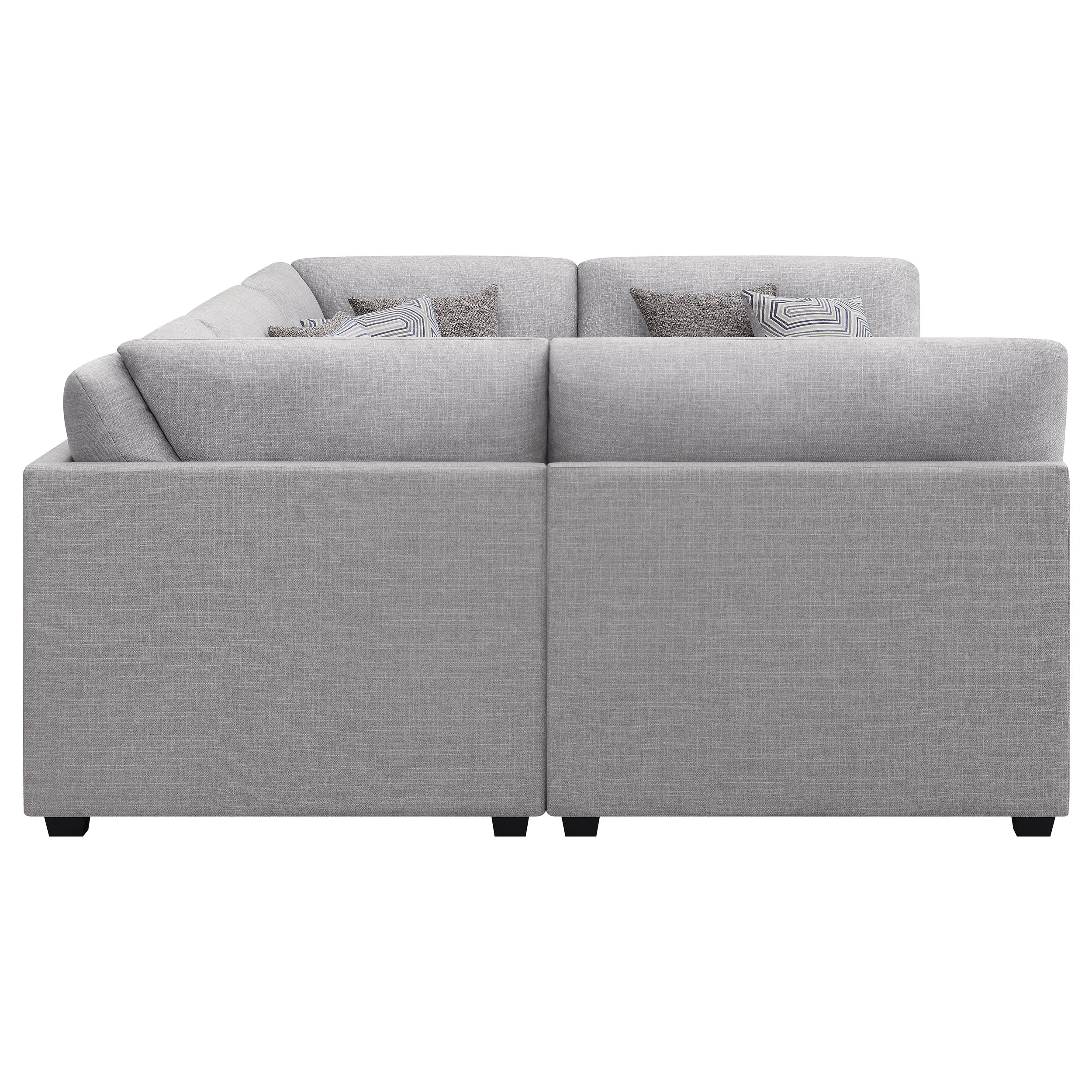 Cambria 6-piece Upholstered Modular Sectional Grey