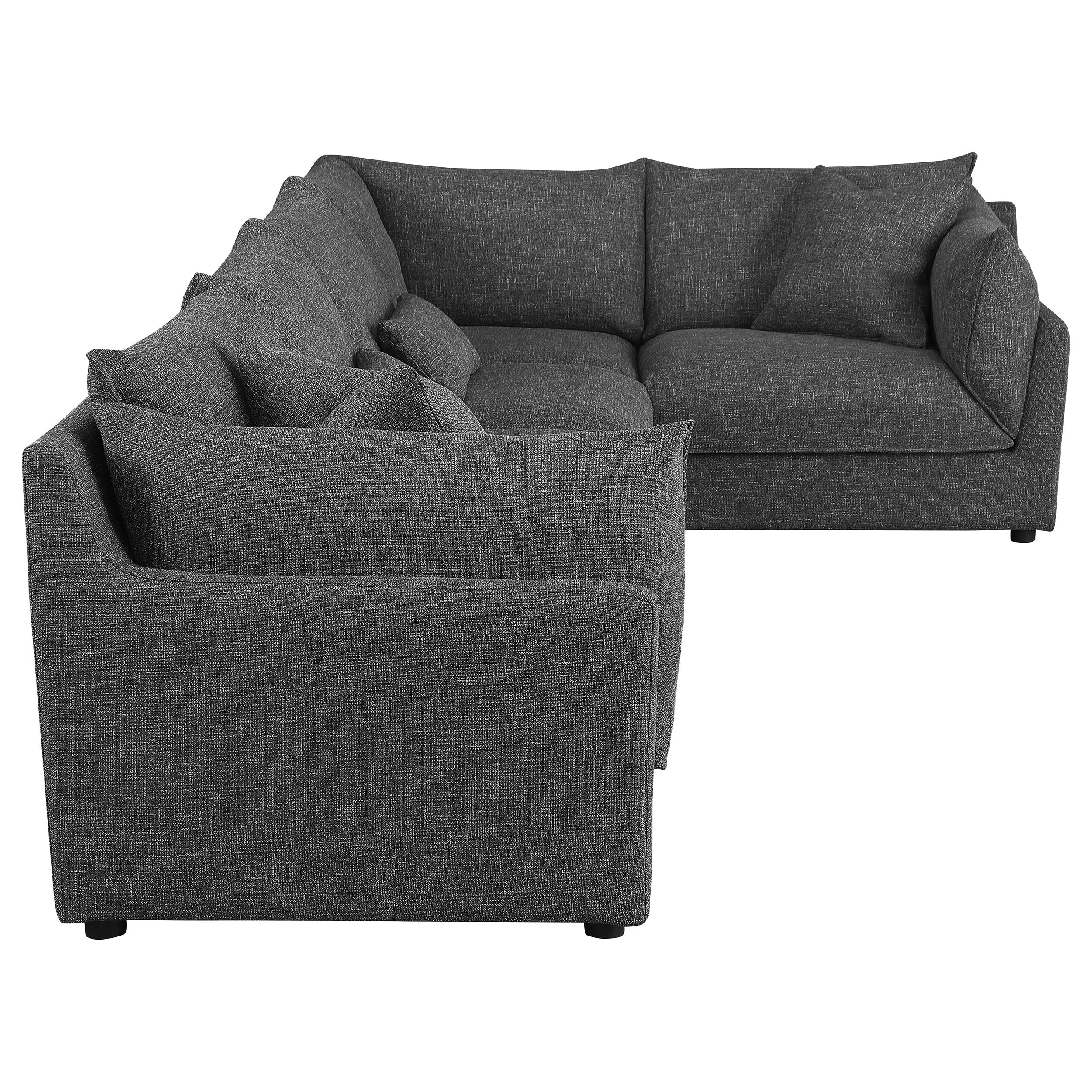 Sasha  Upholstered Modular Sectional Sofa Barely Black