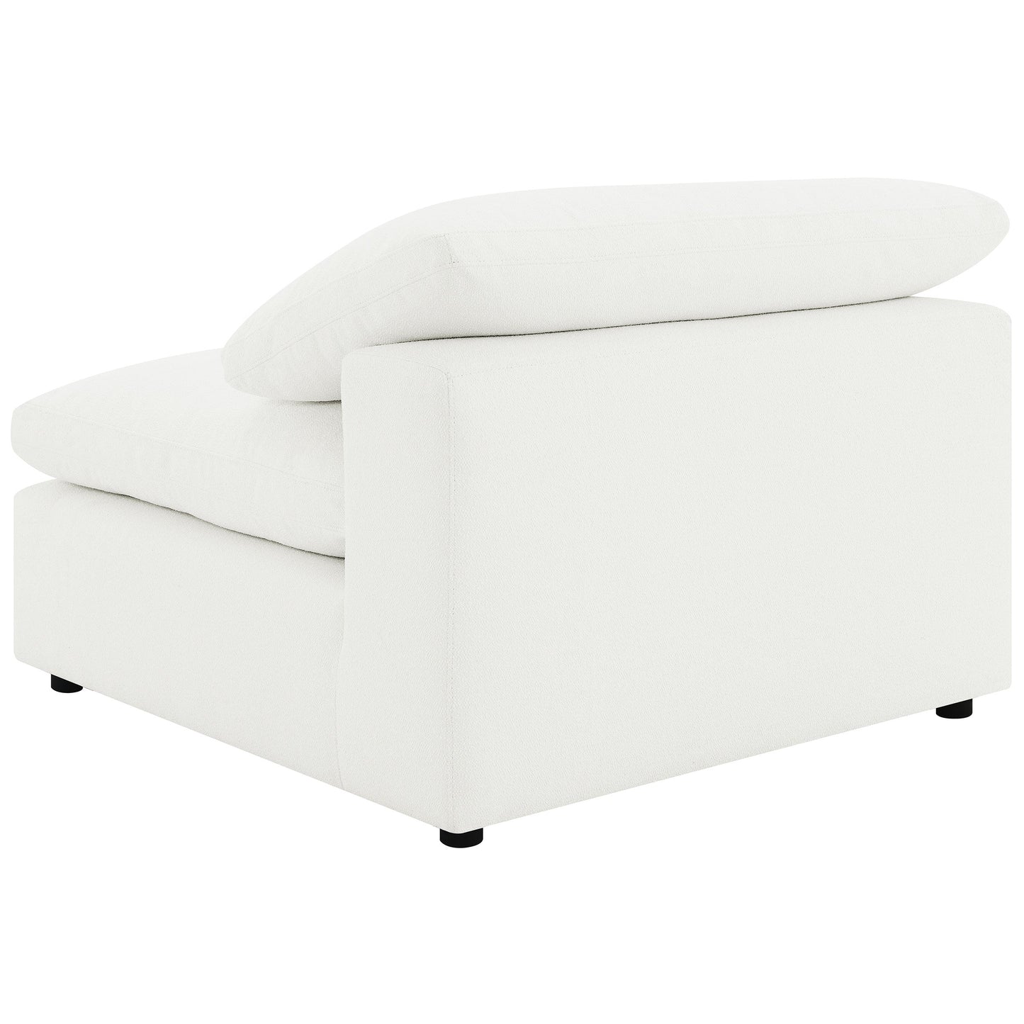 Raleigh Boucle Upholstered Armless Chair Ivory