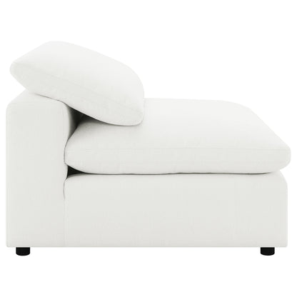 Raleigh Boucle Upholstered Armless Chair Ivory