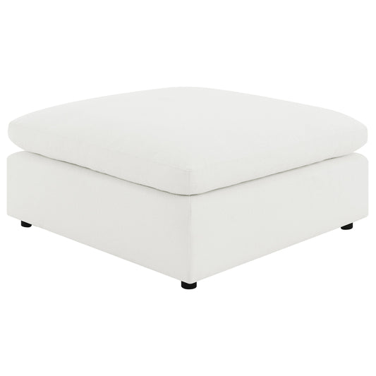 Raleigh Boucle Upholstered Ottoman Ivory