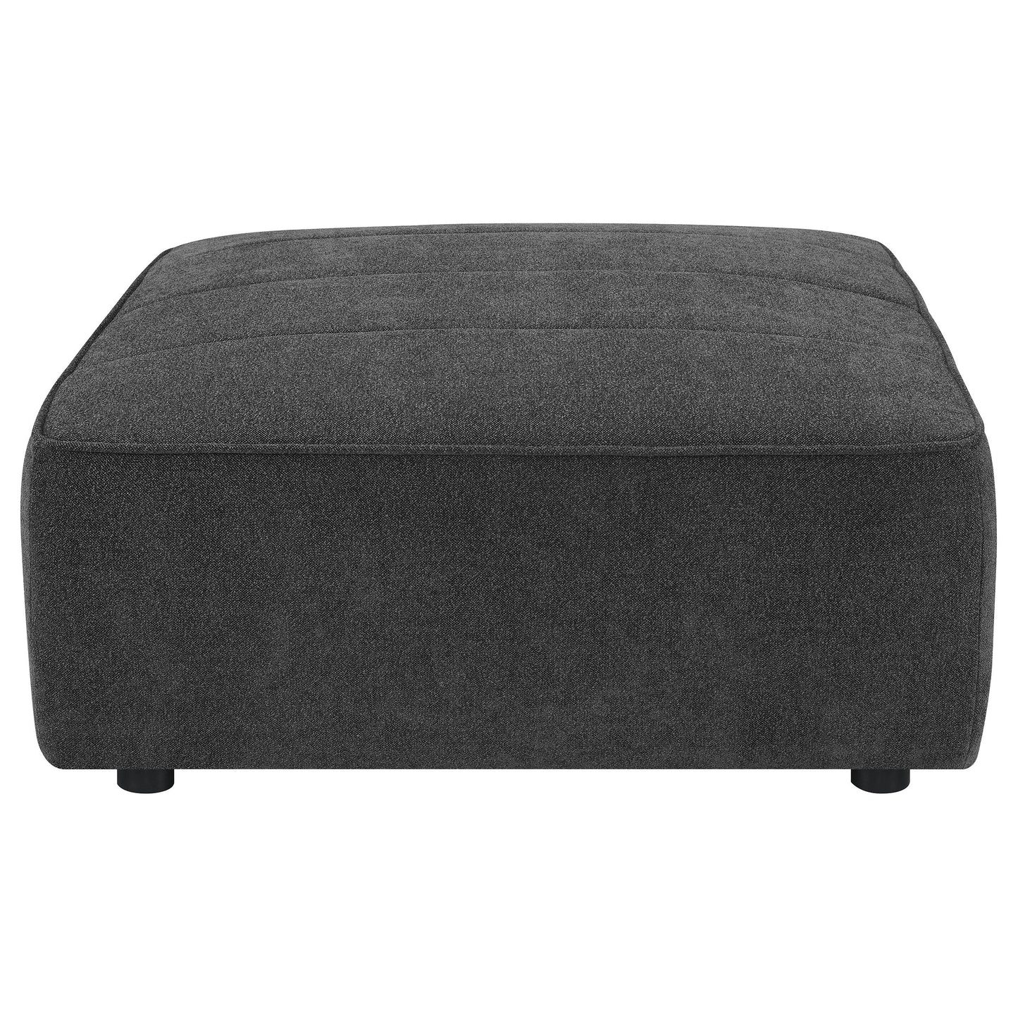 Sunny Upholstered Square Ottoman Dark Charcoal