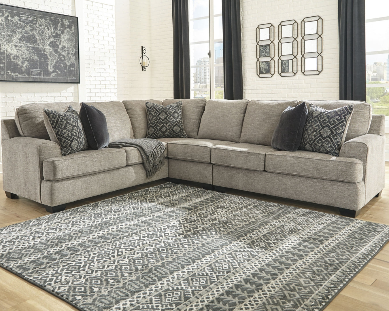 Bovarian Sectional with Ottoman