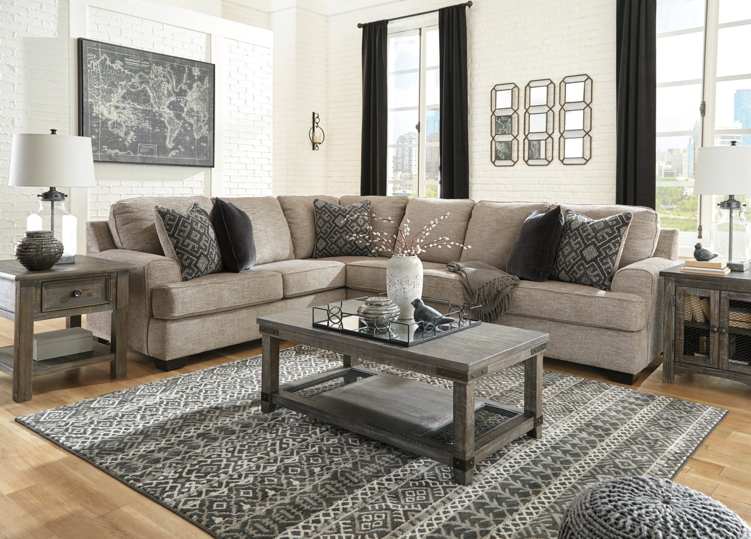 Bovarian Sectional with Ottoman