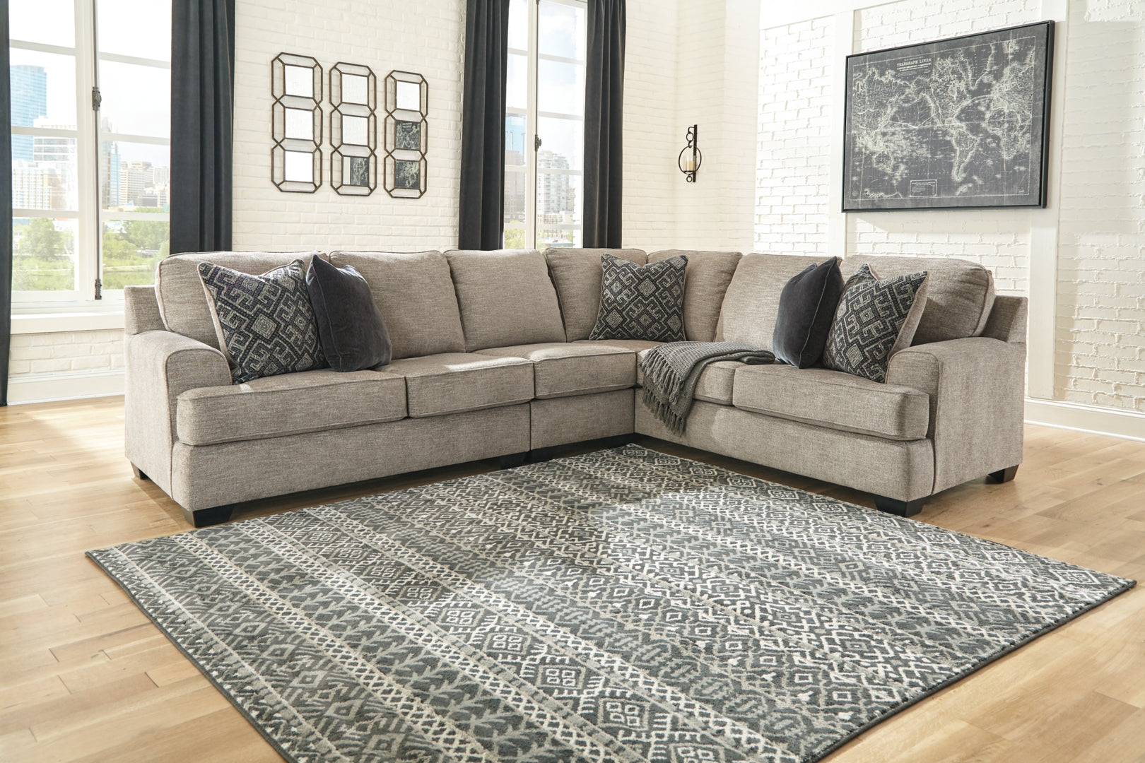 Bovarian Sectional with Ottoman