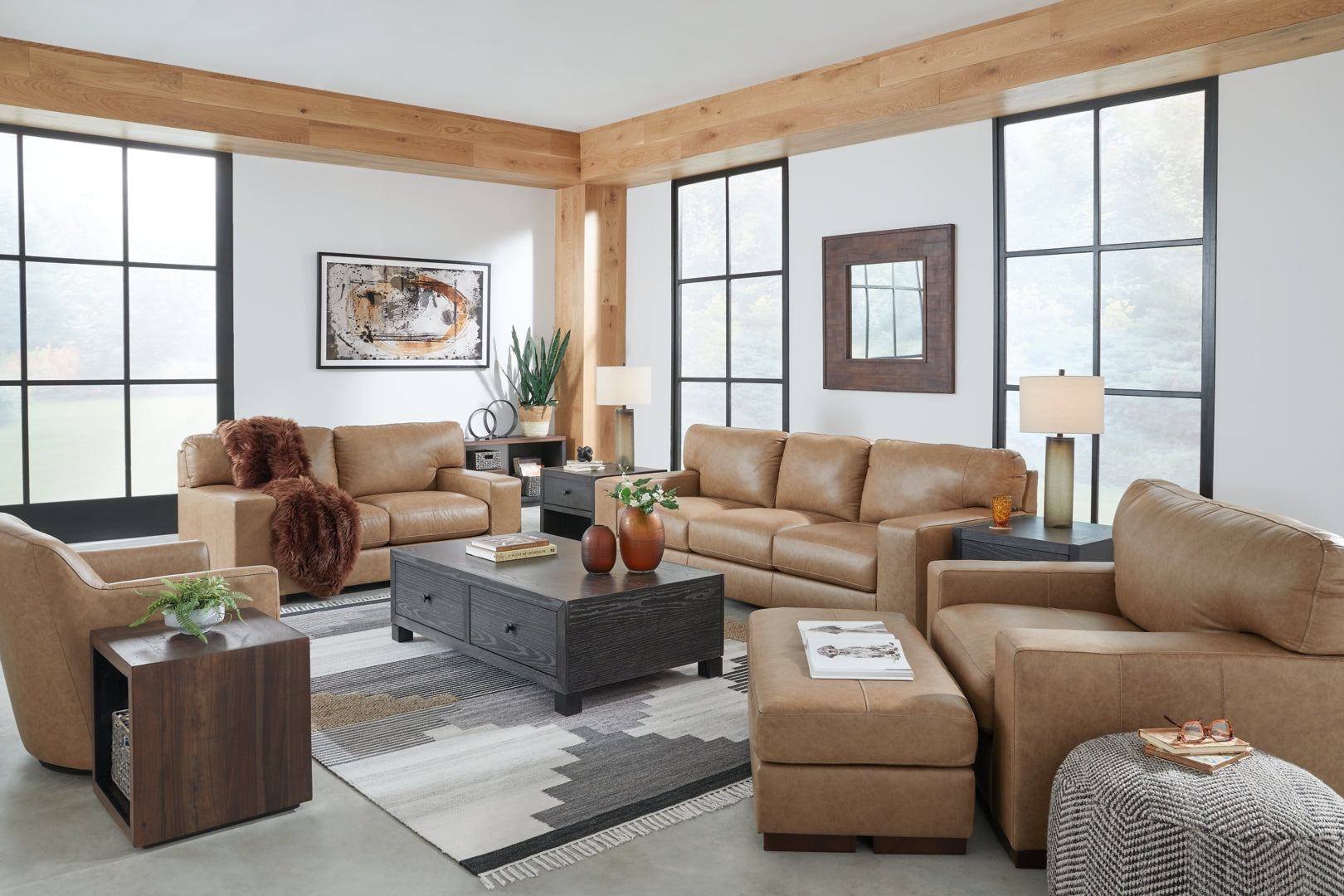 Lombardia Sofa, Loveseat, Chair and Ottoman