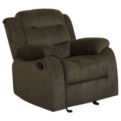 Rodman Upholstered Glider Recliner Chocolate