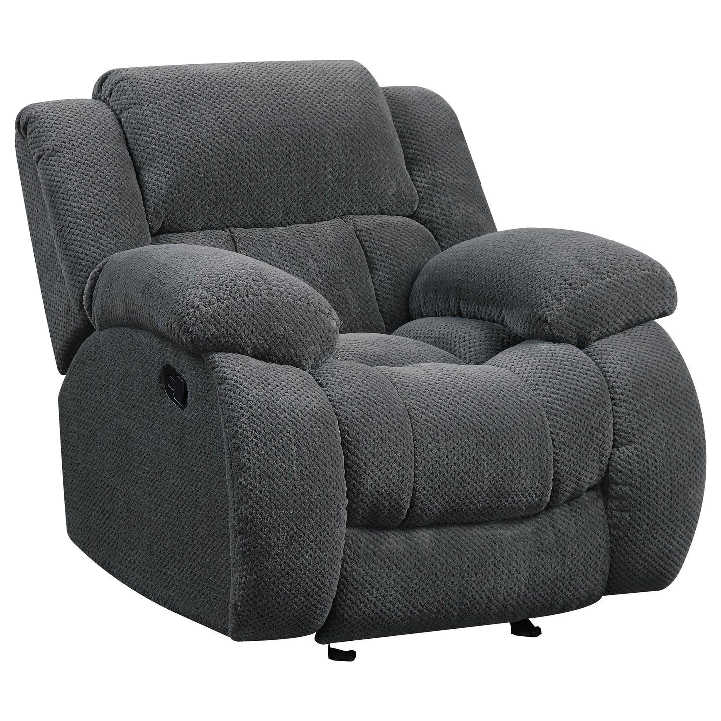 Weissman Upholstered Glider Recliner Charcoal