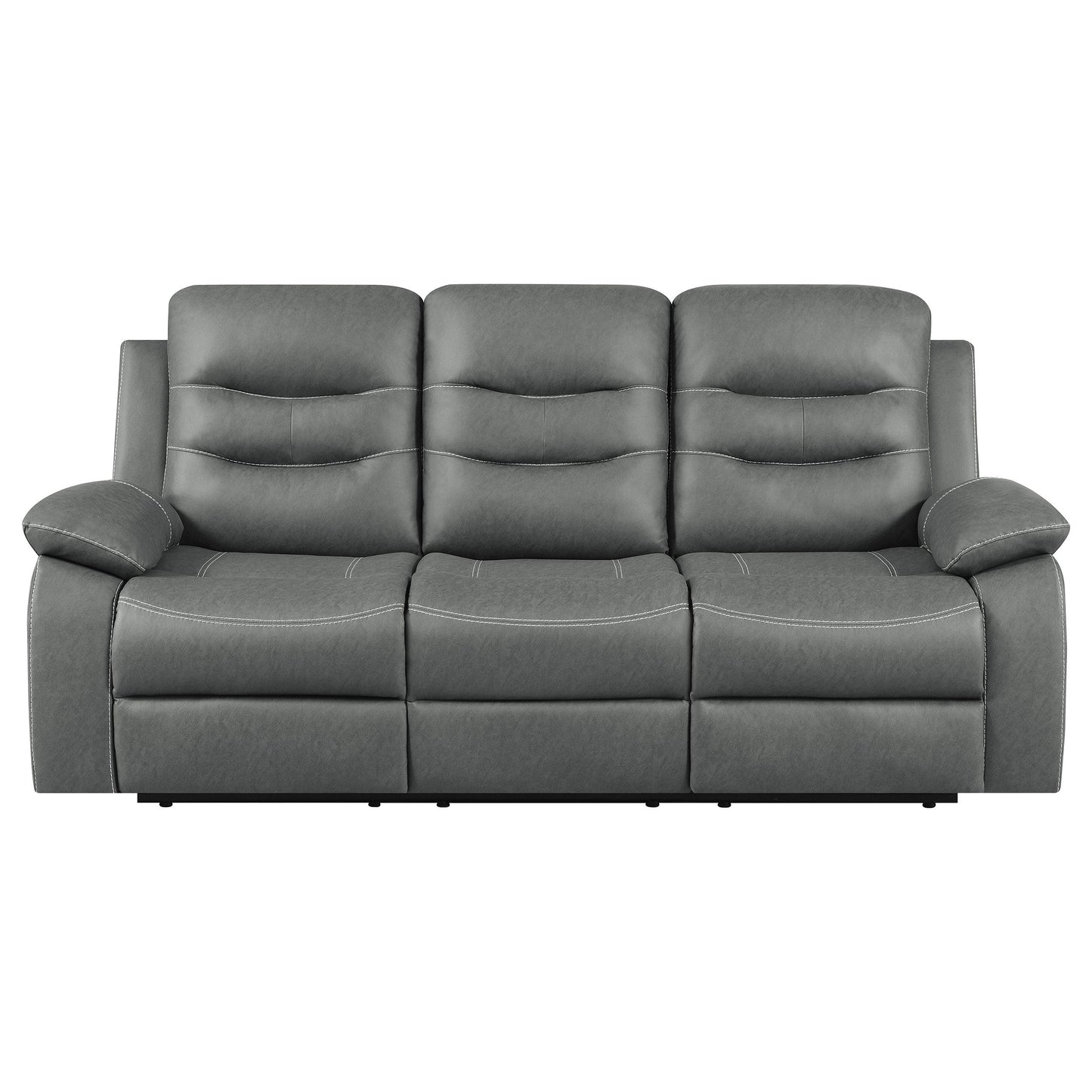 Nova Upholstered Motion Reclining Sofa Dark Grey