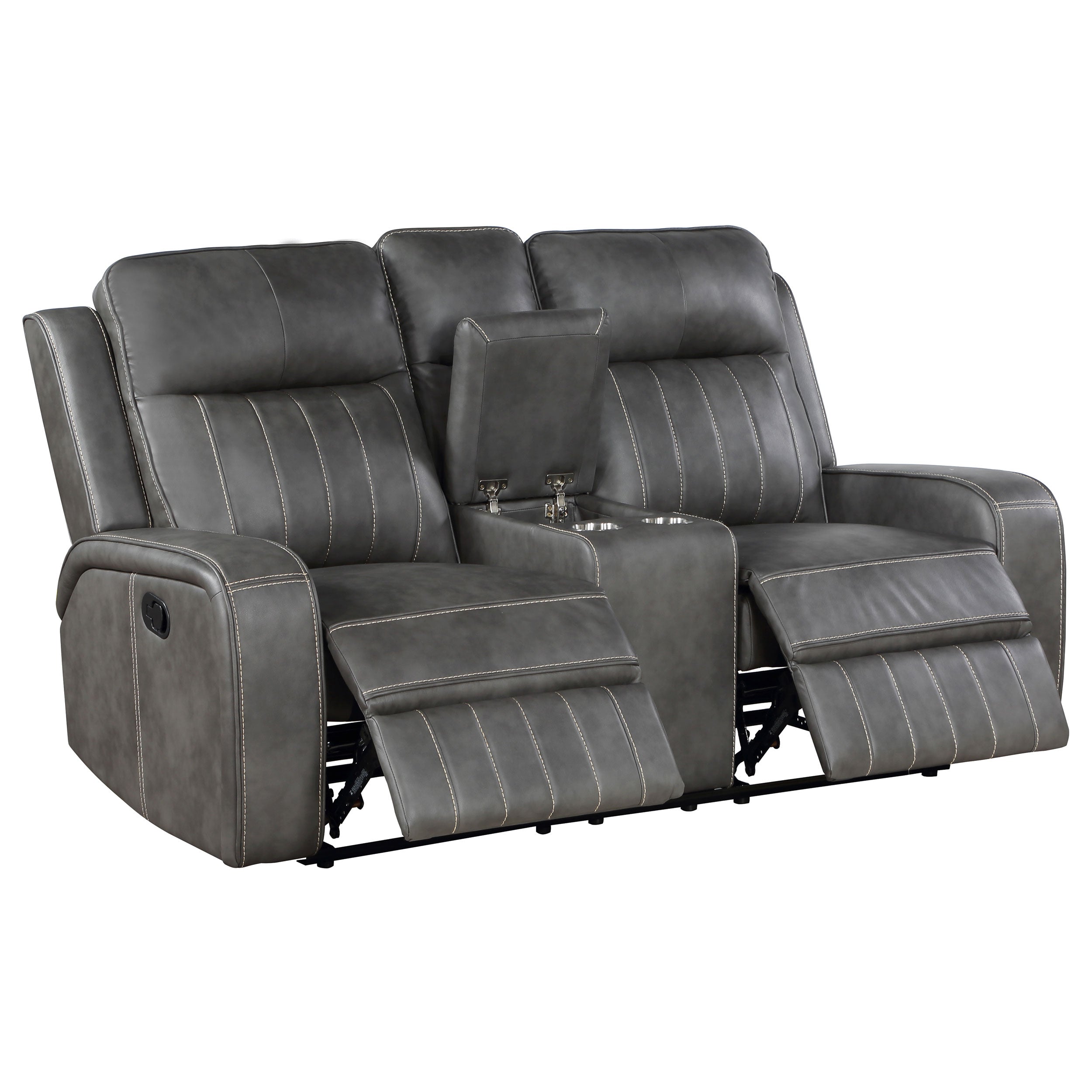 Raelynn 2-piece Upholstered Motion Reclining Sofa Set Grey