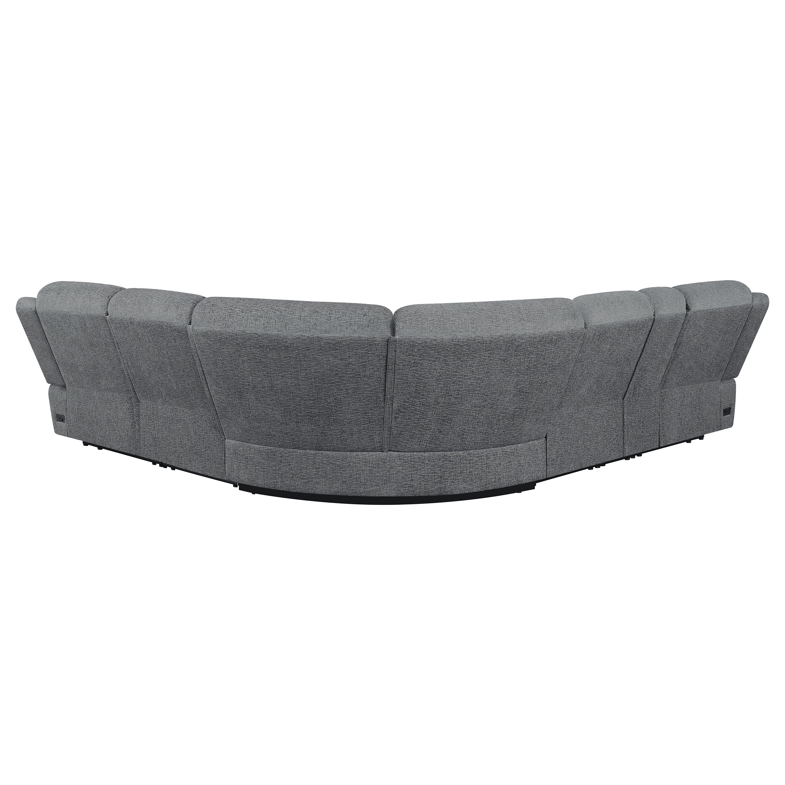 Bahrain 6-piece Upholstered Power Sectional Charcoal