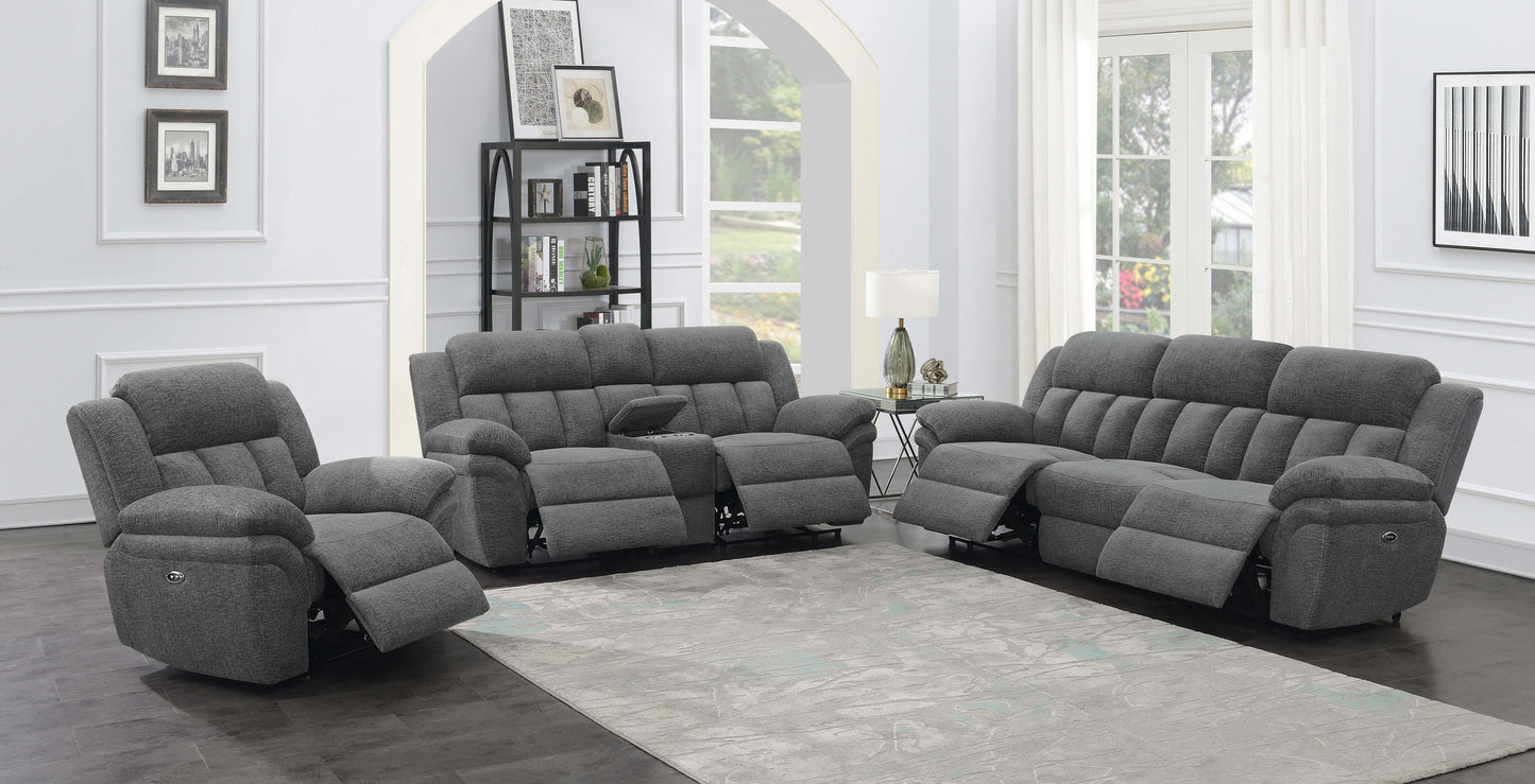 Bahrain Upholstered Power Sofa Charcoal