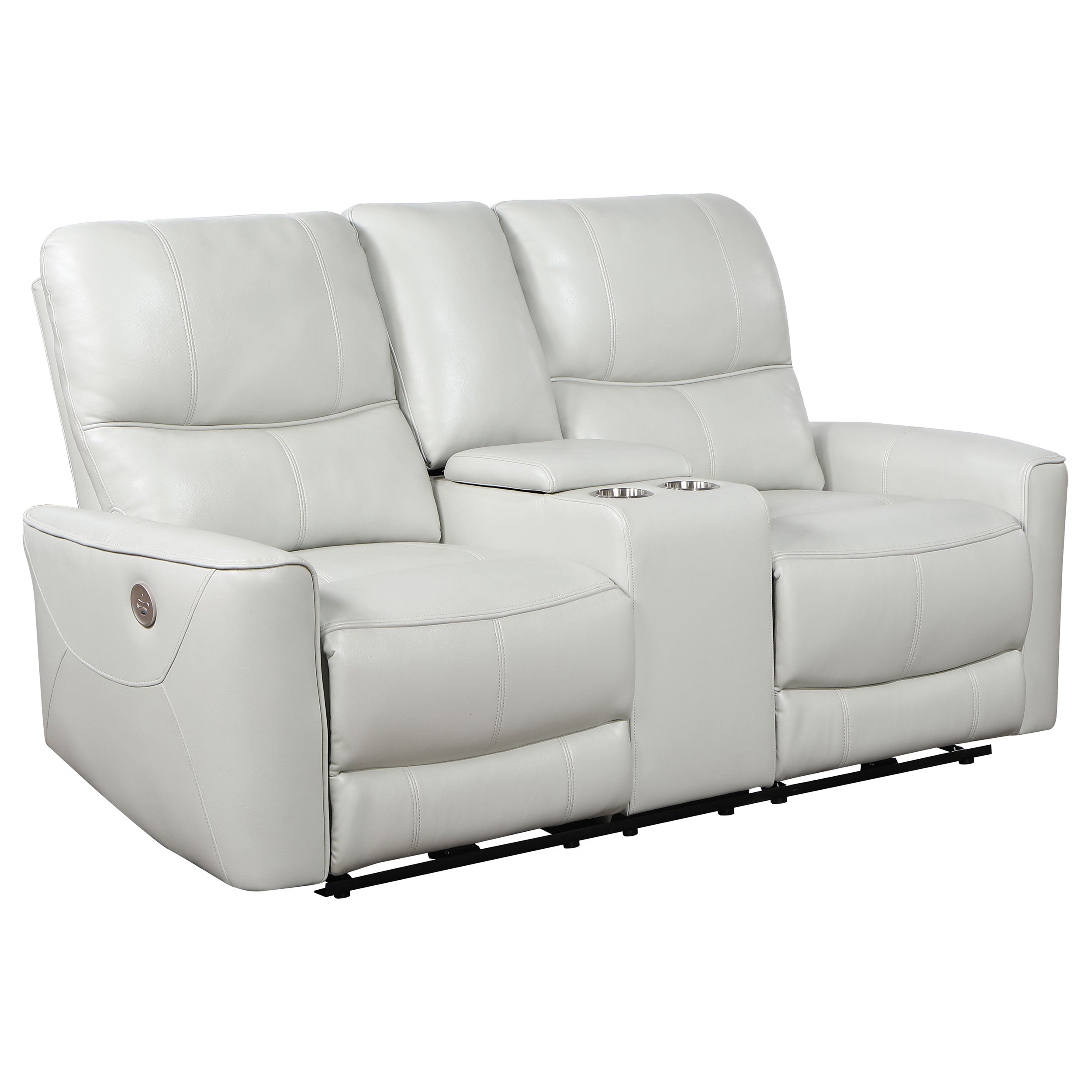 Greenfield 2-piece Upholstered Power Reclining Sofa Set Ivory