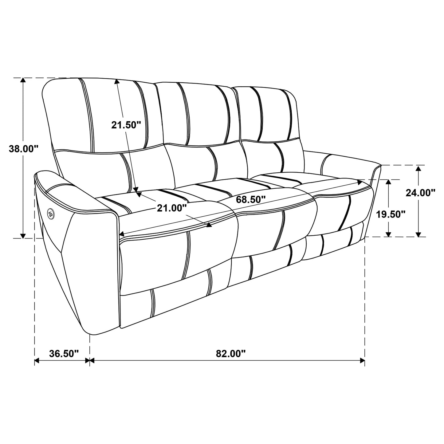 Greenfield Upholstered Power Reclining Sofa Saddle Brown